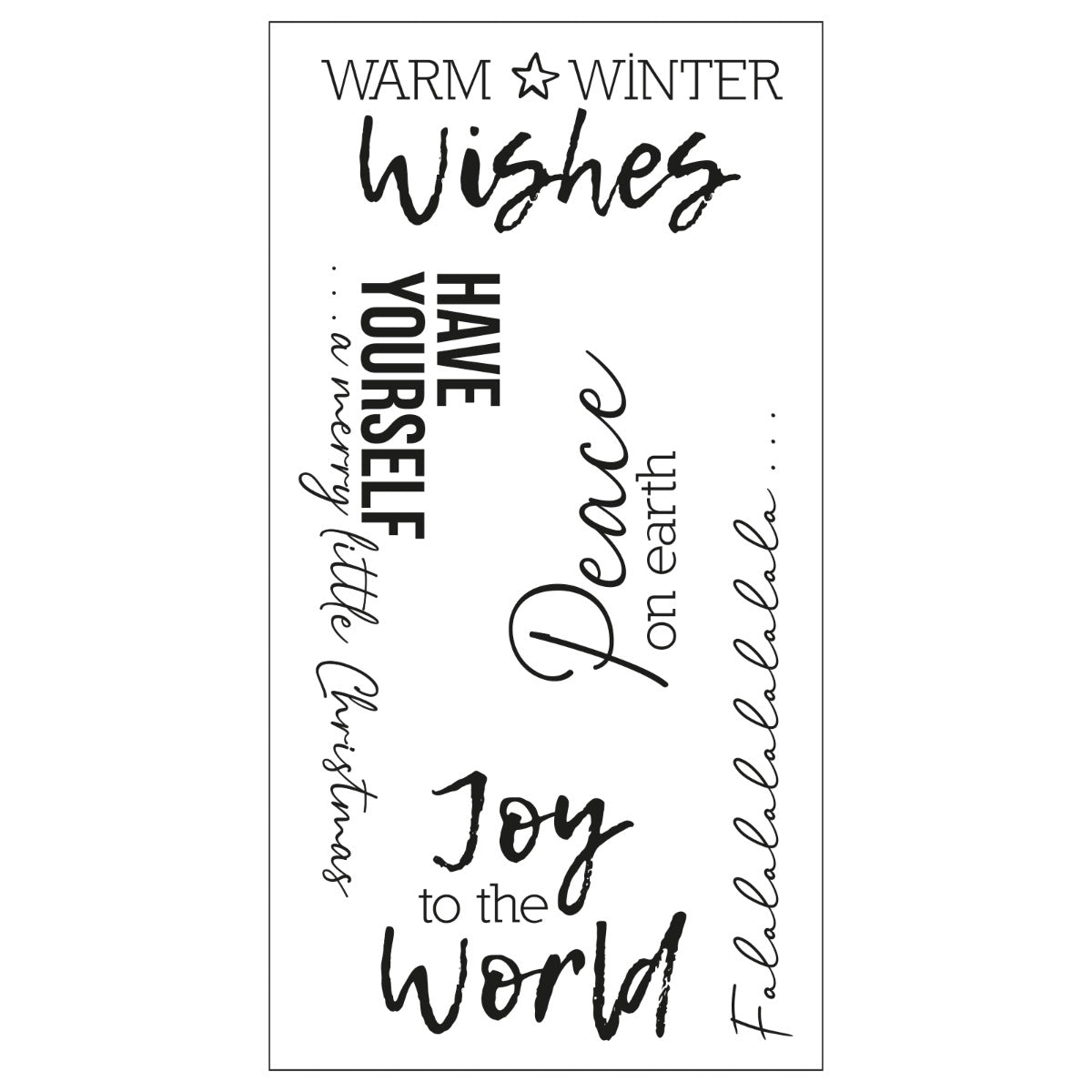 sizzix-clear-stamps-festive-sentiments-1-stempel-5tlg-weihnachten image 2