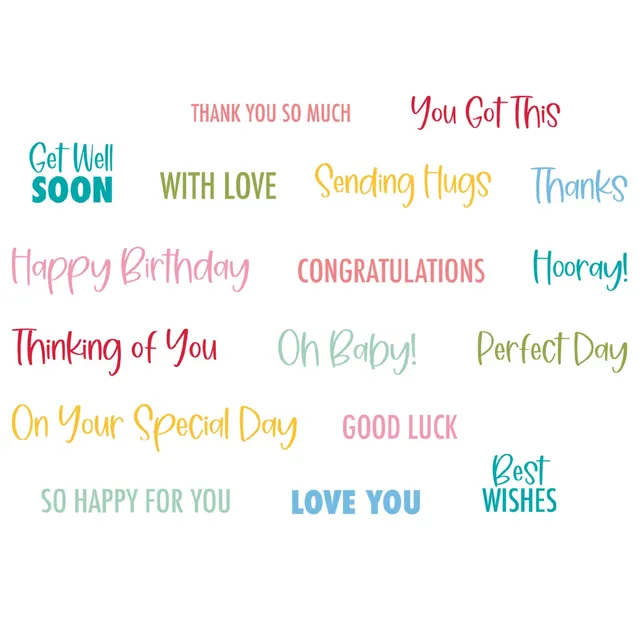 sizzix-clear-stamps-essential-sentiments-stempelset-17er image 1