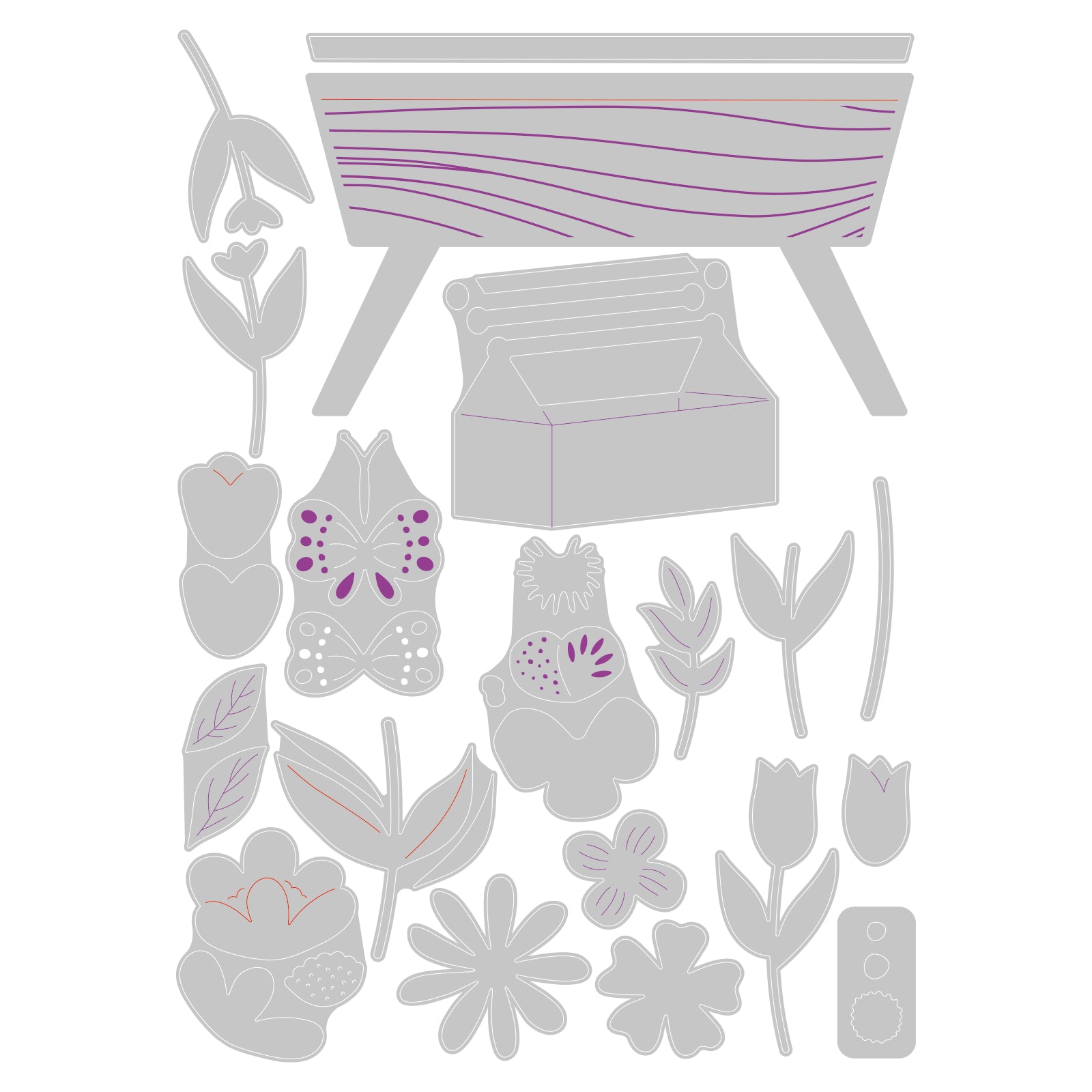 sizzix-thinlits-in-the-garden-stanzschablonen-20tlg-blumen image 2