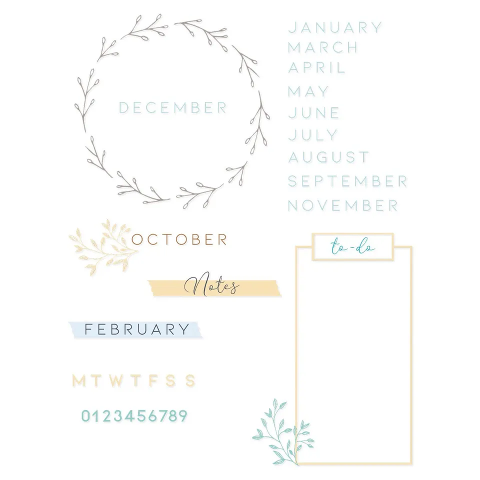 sizzix-clear-stamps-stempelset-35tlg-journal-buchstaben image 1