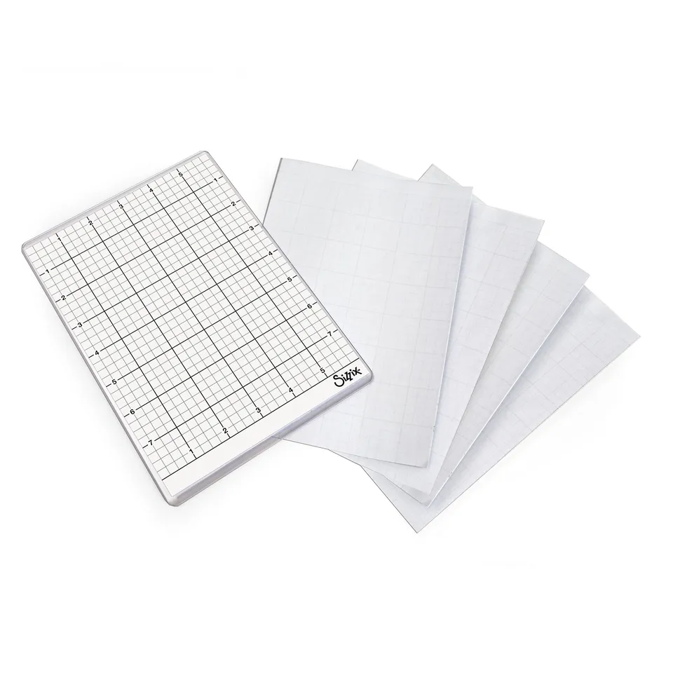 sizzix-sticky-grid-sheets-klebefolie-6x8-5-5er-pack image 1