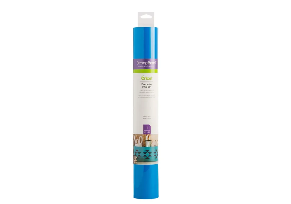 cricut-maker-iron-on-everyday-vinyl-neonblau-30x61cm image 1