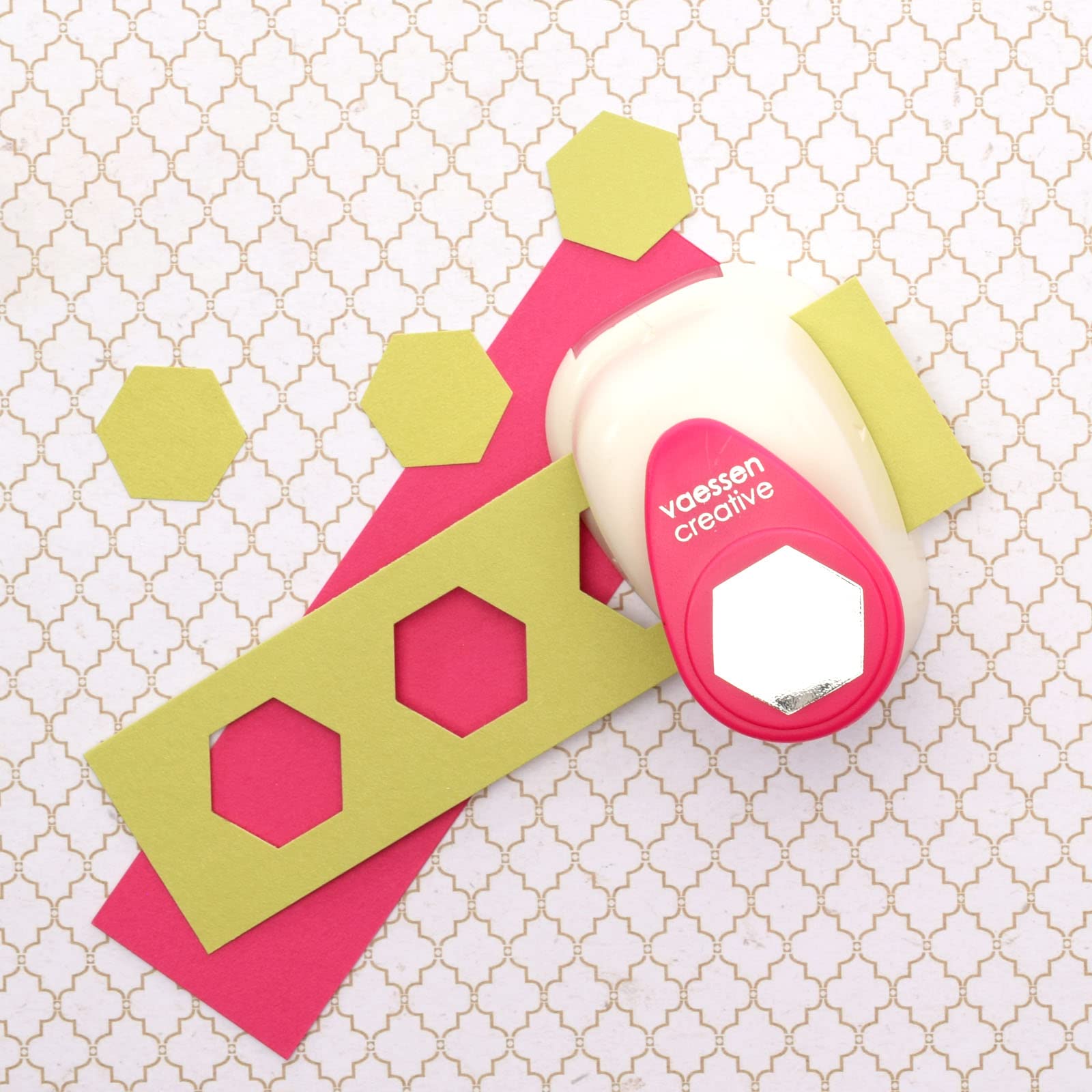 vaessen-cut-easy-motivstanzer-sechseck-2-2-cm-papierstanzer image 7