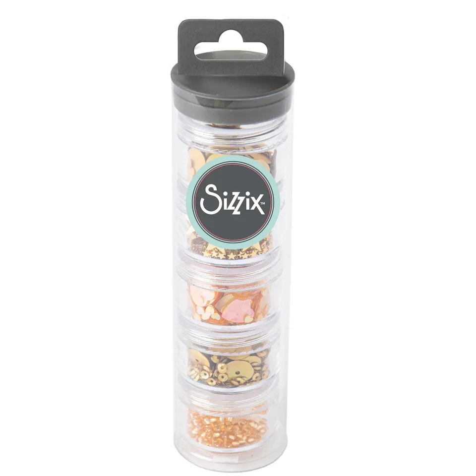 sizzix-effectz-pailletten-perlen-gold-5-dosen-deko image 1