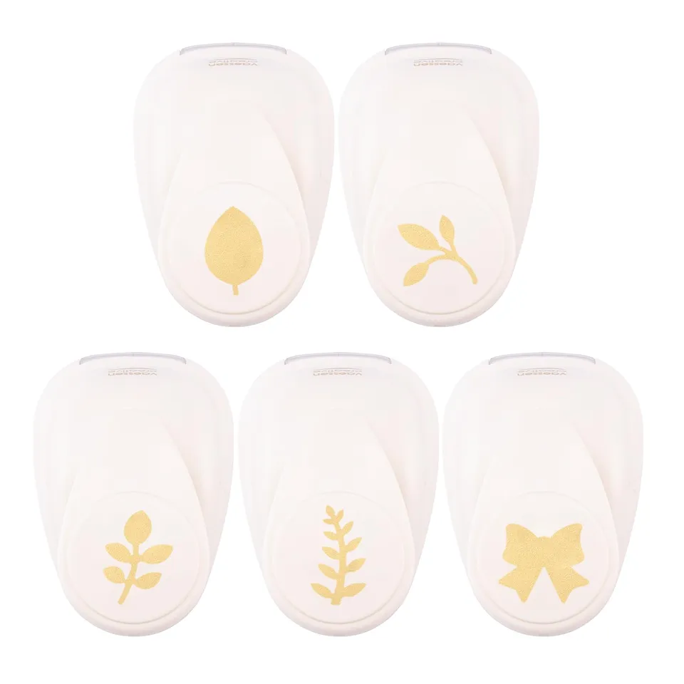 vaessen-cut-easy-motivstanzer-set-5tlg-bl-tter-schleife-papierstanzer image 1