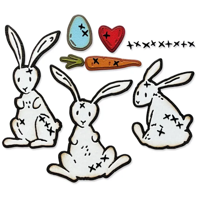 sizzix-thinlits-bunny-stitch-stanzform-15tlg-ostern image 1