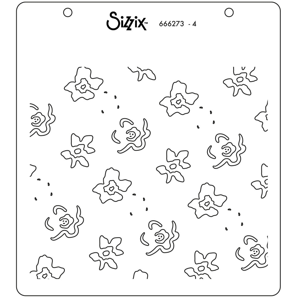 sizzix-layered-stencils-flower-patch-schablonen-4-tlg-blumen image 3