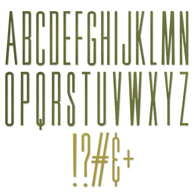 sizzix-thinlits-alphanumeric-stretch-upper-buchstaben-stanzen image 1