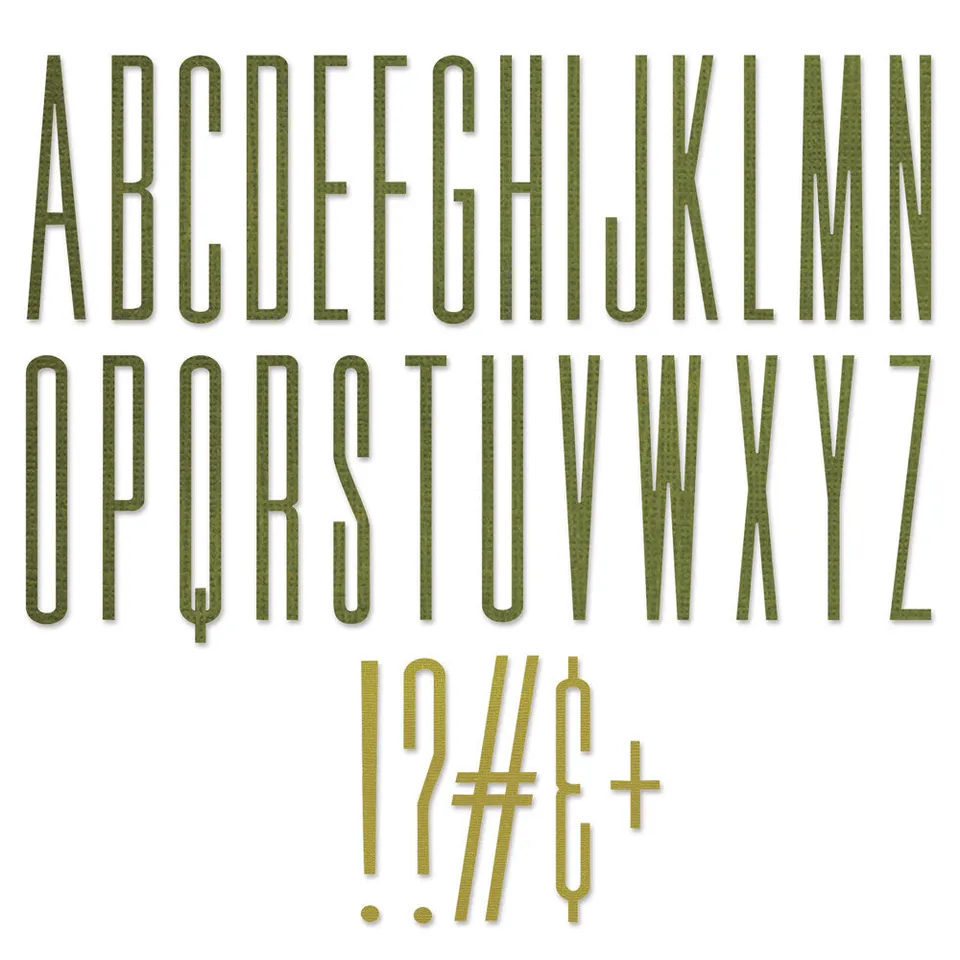 sizzix-thinlits-alphanumeric-stretch-upper-buchstaben-stanzen image 1