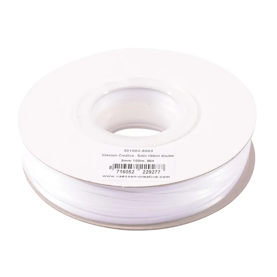 vaessen-florence-satinband-wei-3mm-100m-rolle-geschenkband image 1