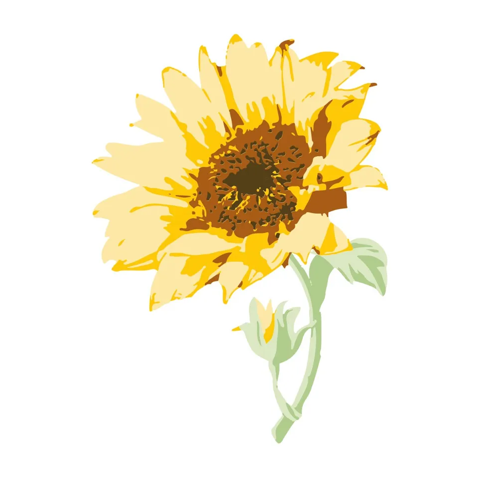 sizzix-layered-stamps-sunflower-stem-stempelset-6-teilig image 1