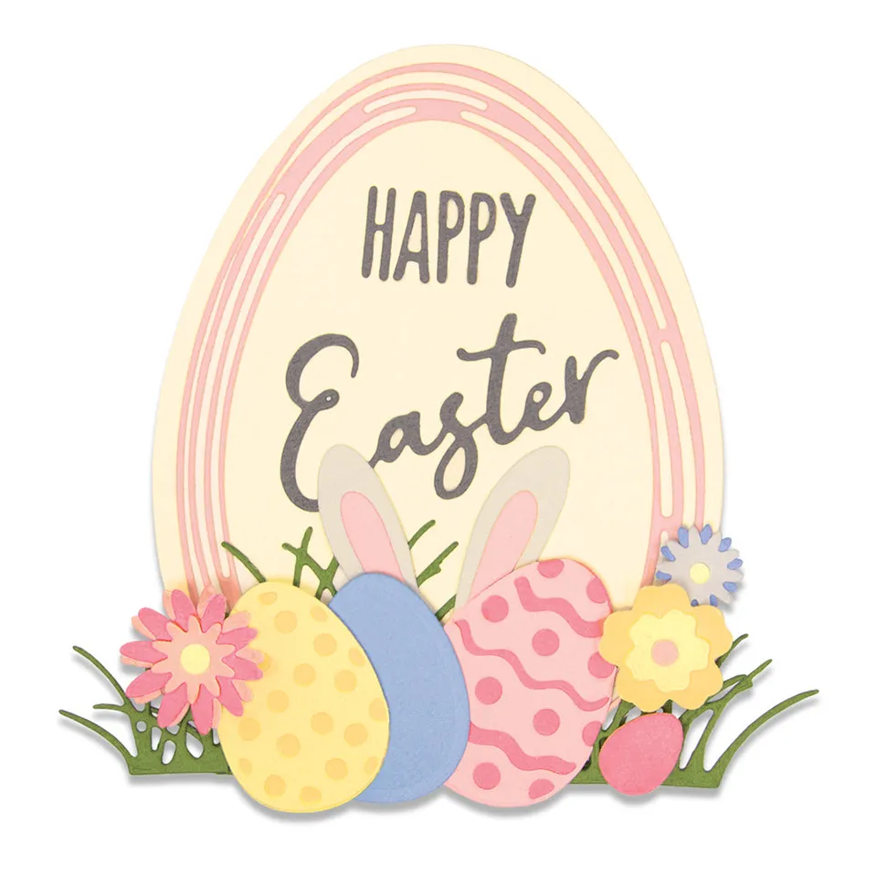 sizzix-thinlits-easter-sentiments-stanzschablonen-17tlg-ostern image 1