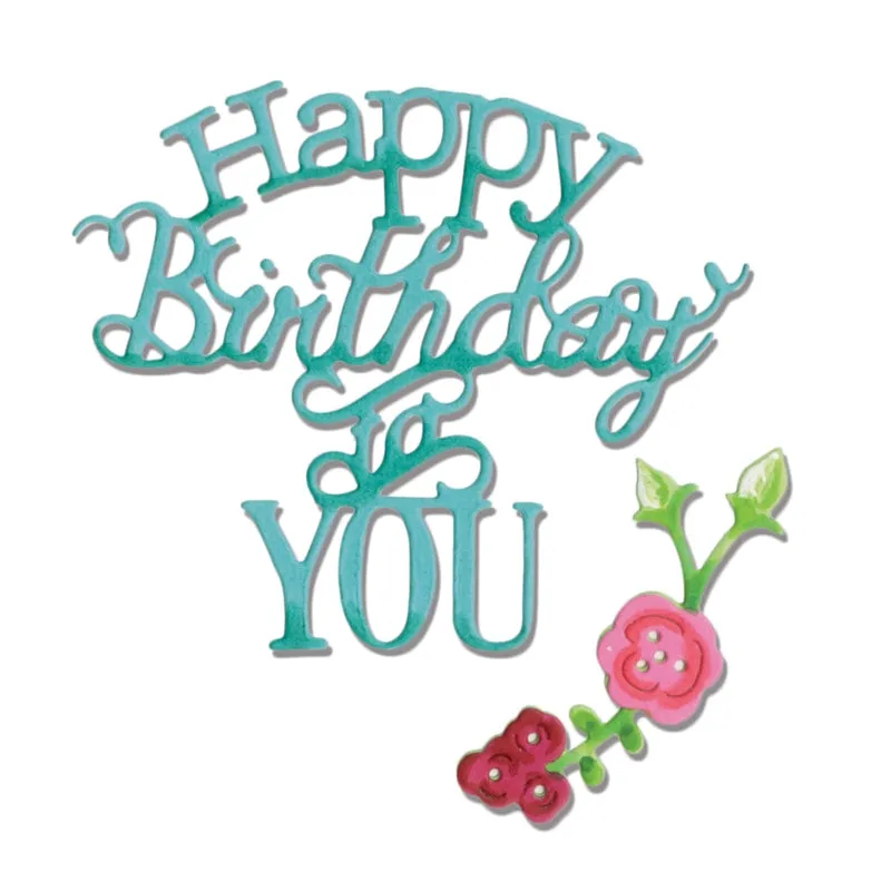 sizzix-thinlits-phrase-happy-birthday-stanzschablonen-3-tlg image 1