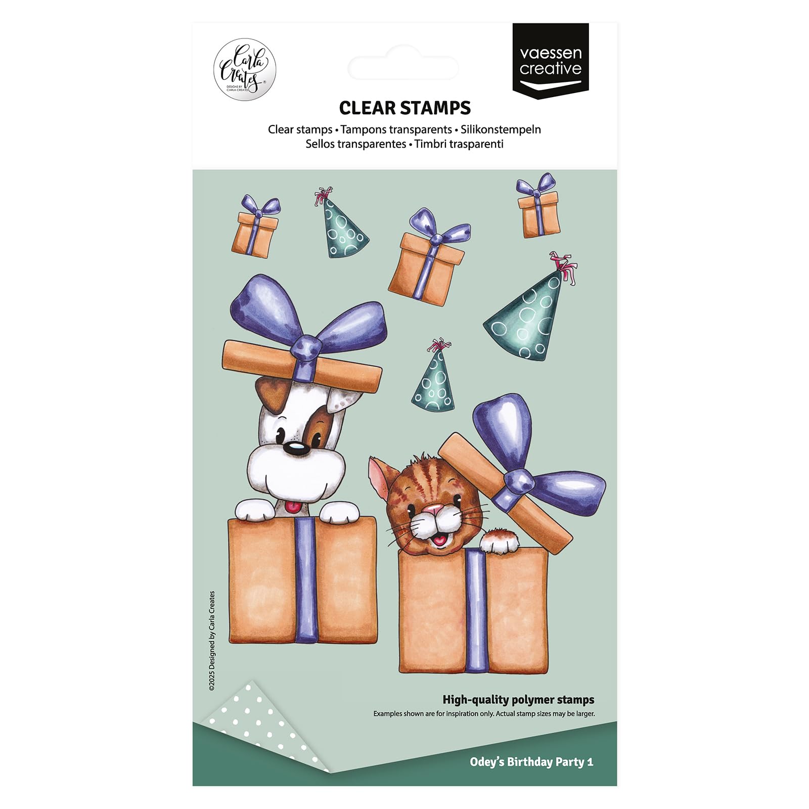 vaessen-creative-cut-easy-silikonstempel-hund-katze-party-10-tlg-a6 image 1