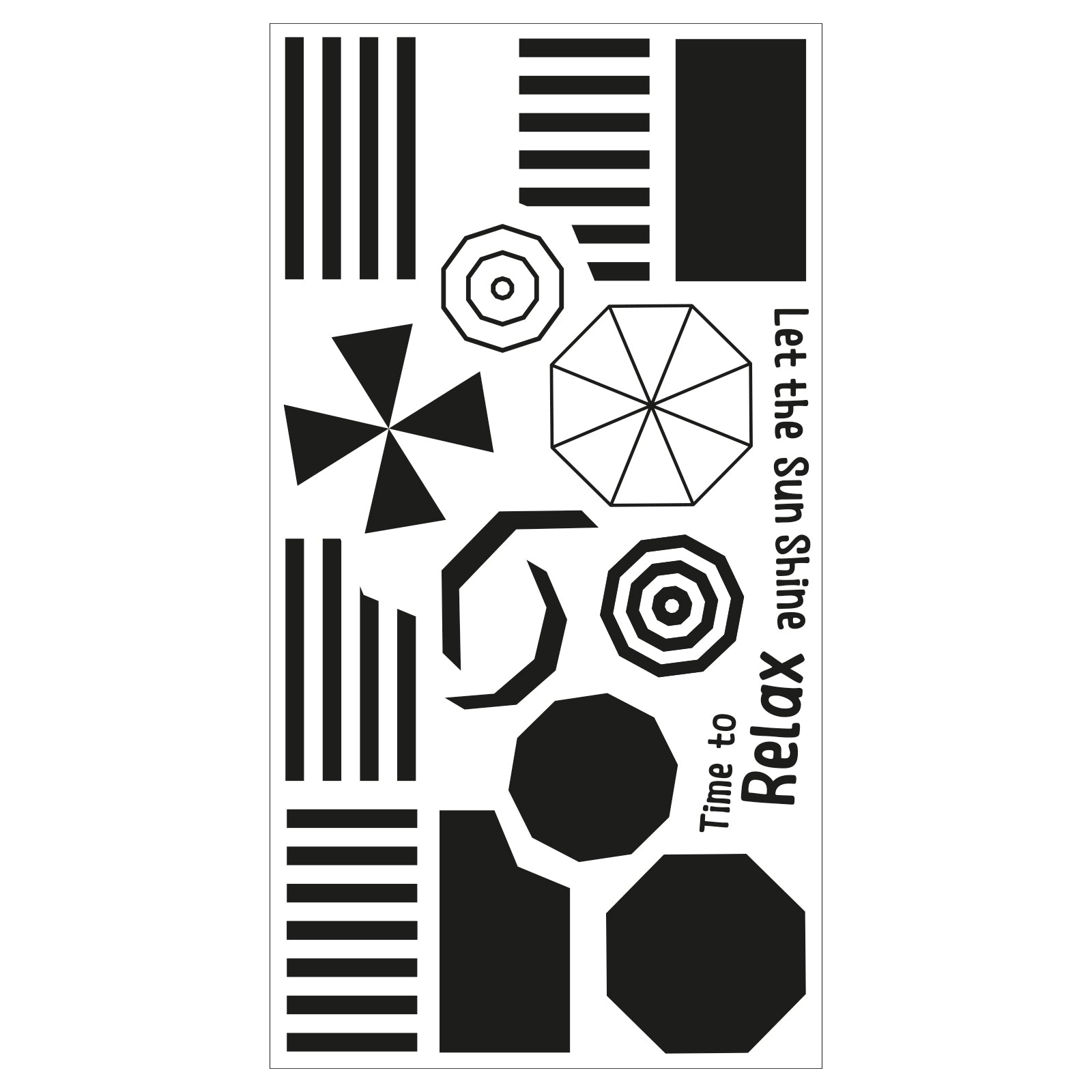 sizzix-clear-stamps-beach-blankets-brellas-stempelset-16tlg image 2