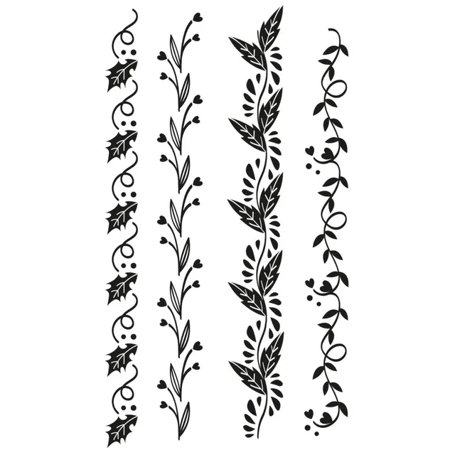 sizzix-clear-stamps-organic-borders-4tlg-bord-ren-botanik image 1