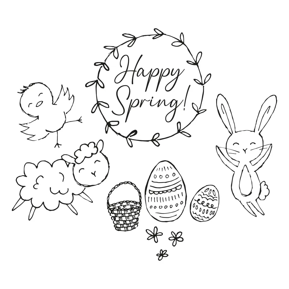 sizzix-clear-stamps-spring-essentials-stempelset-9tlg-fr-hling image 1
