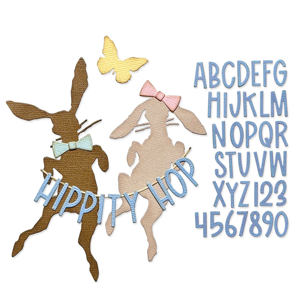 sizzix-thinlits-vault-hippity-hop-stanzformen-41-tlg-hase-ostern image 1