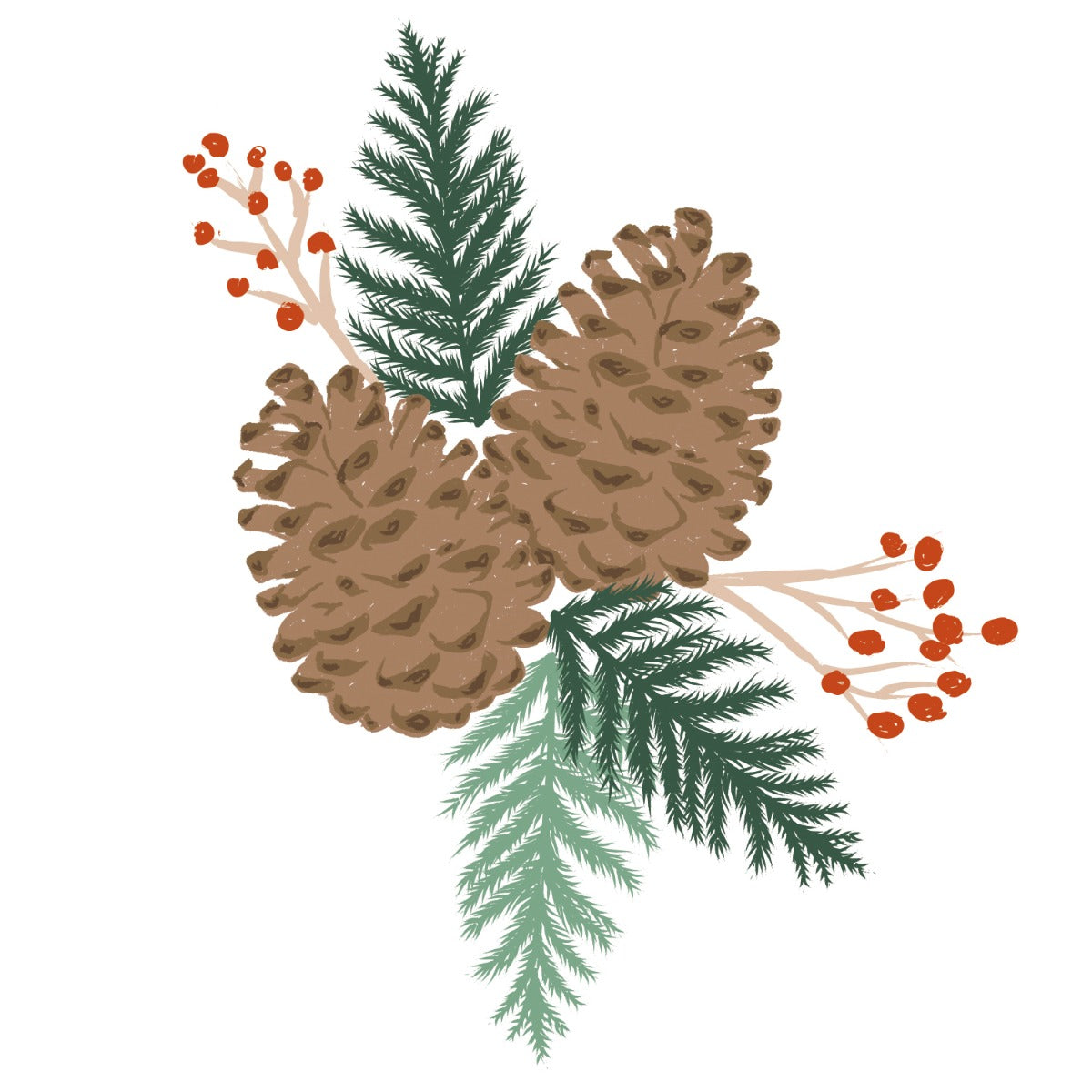sizzix-layered-stamps-pine-branches-stempelset-8tlg-jones image 1