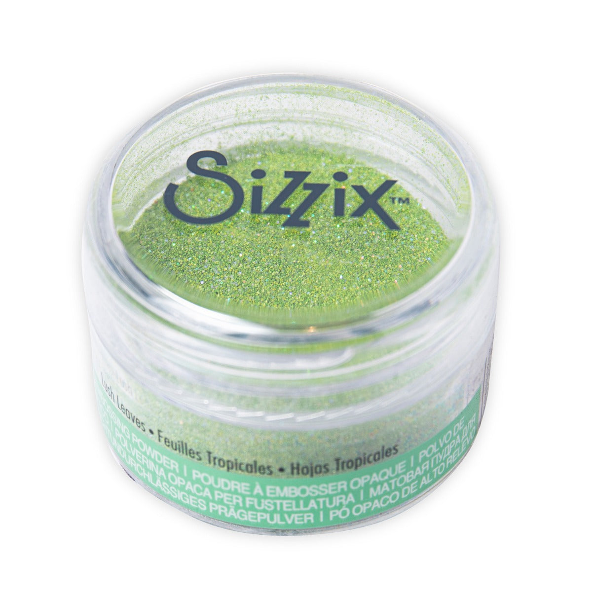 sizzix-effectz-lush-leaves-embossingpulver-12g-gr-n-schimmer image 1