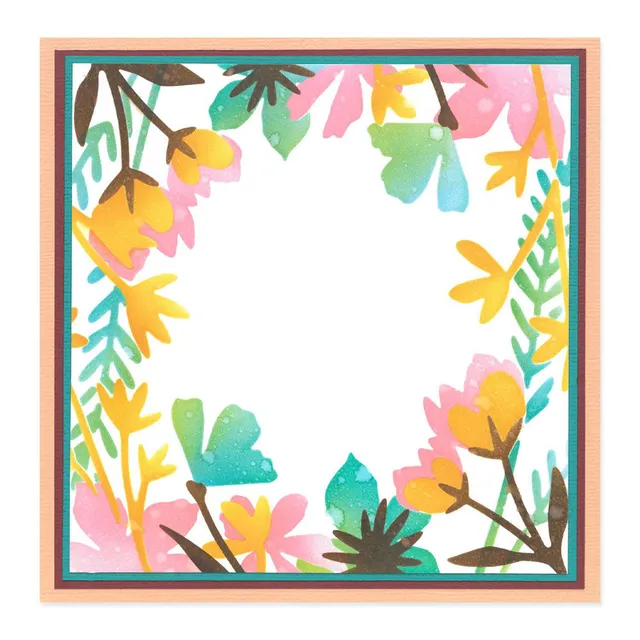 sizzix-layered-stencils-botanical-border-schablonen-4-teilig image 1