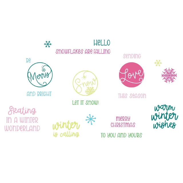 sizzix-clear-stamps-warm-winter-wishes-stempel-18tlg image 1