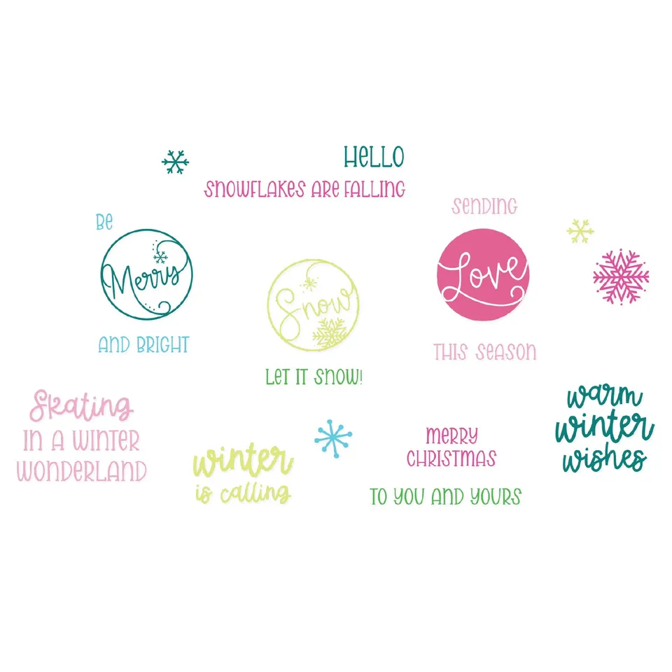 sizzix-clear-stamps-warm-winter-wishes-stempel-18tlg image 1