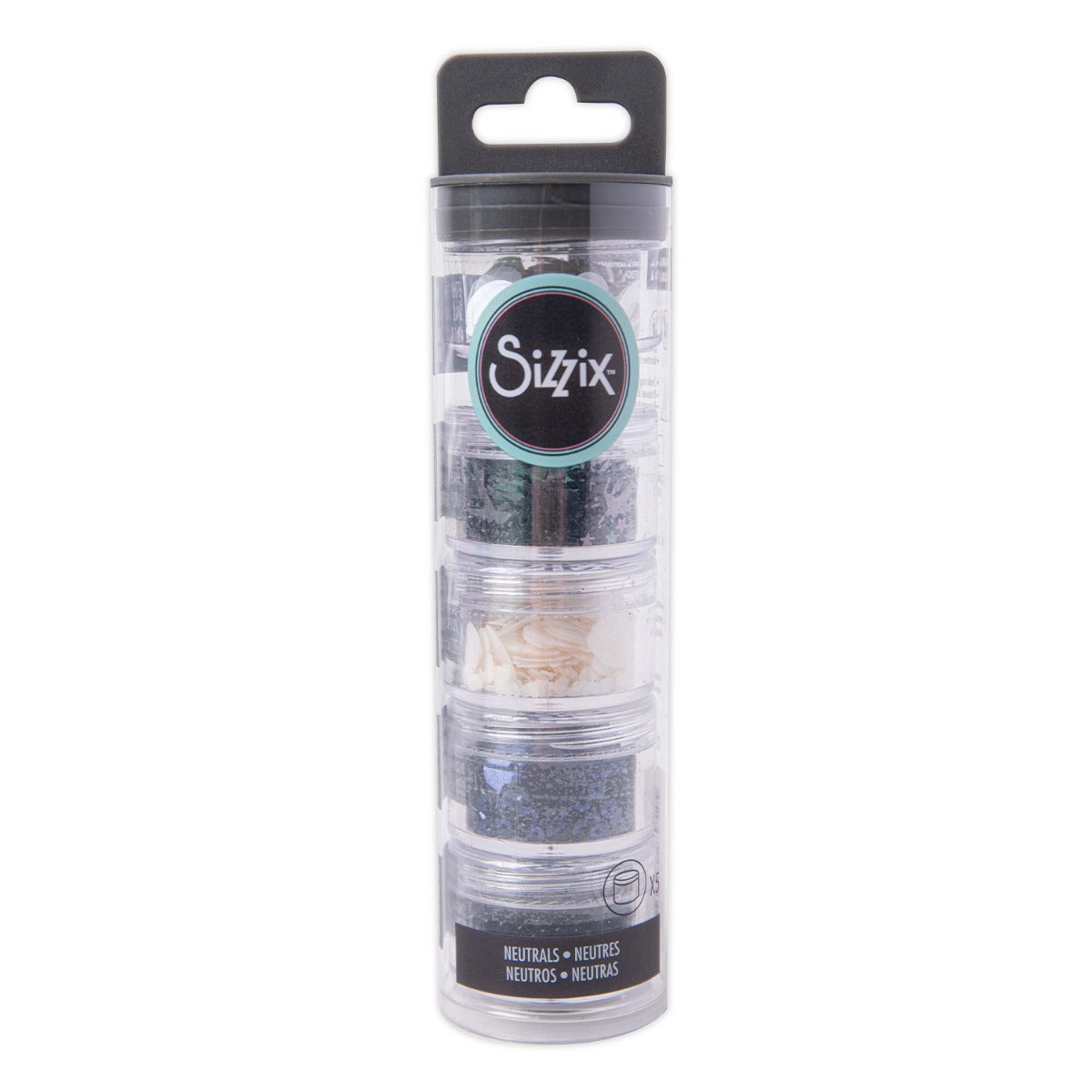 sizzix-effectz-sequins-beads-pailletten-5x5g-neutral image 1