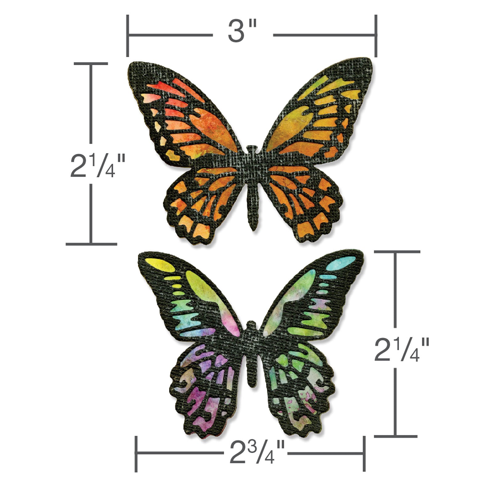 sizzix-thinlits-detailed-butterflies-stanzschablonen-4er-schmetterling image 2