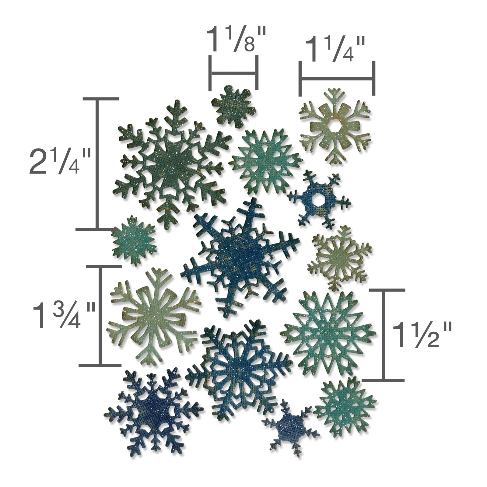 sizzix-thinlits-paper-snowflakes-mini-stanzformen-14-tlg-schneeflocken image 2