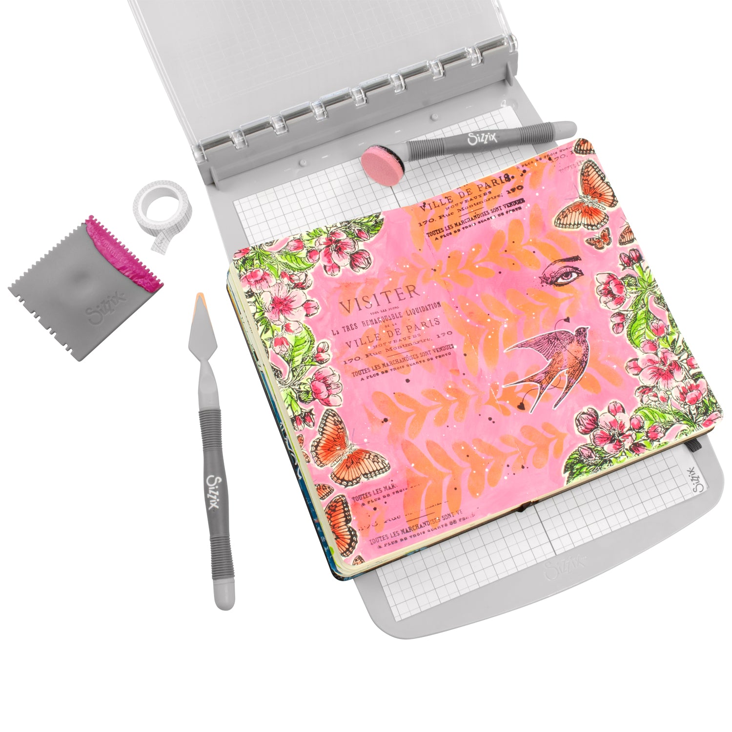 sizzix-studio-the-visiter-stempel-6er-schablonen-3er-cat-kerr image 2