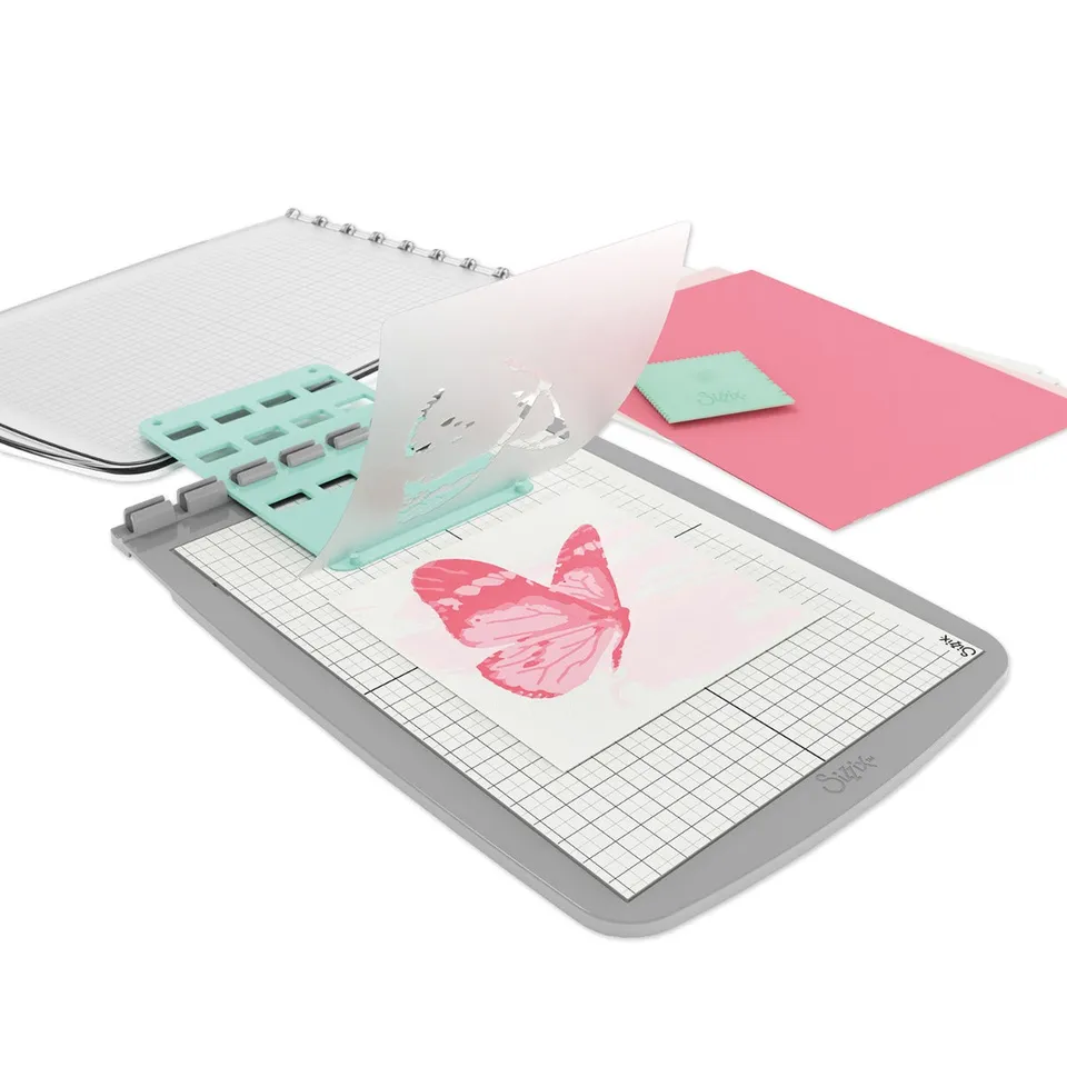 sizzix-stencil-stamp-tool-stempeltool-mit-rasterplatte image 1