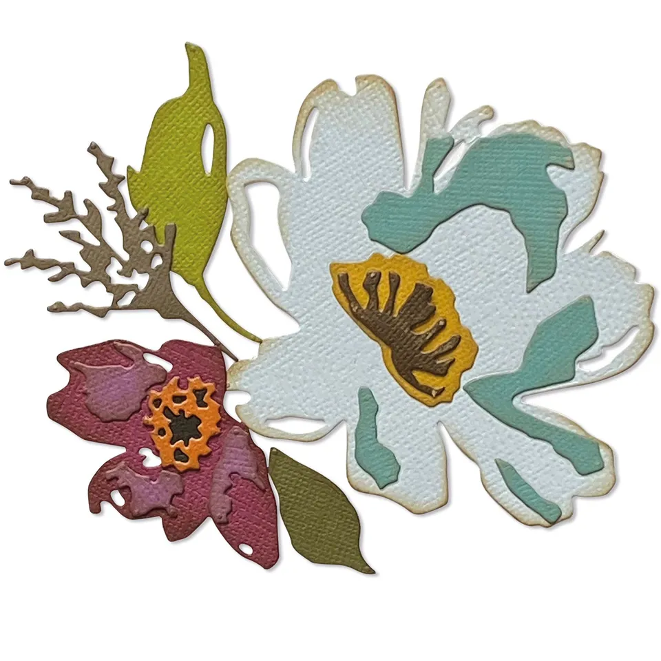 sizzix-thinlits-brushstroke-flowers-3-stanzschablonen-5-tlg image 1
