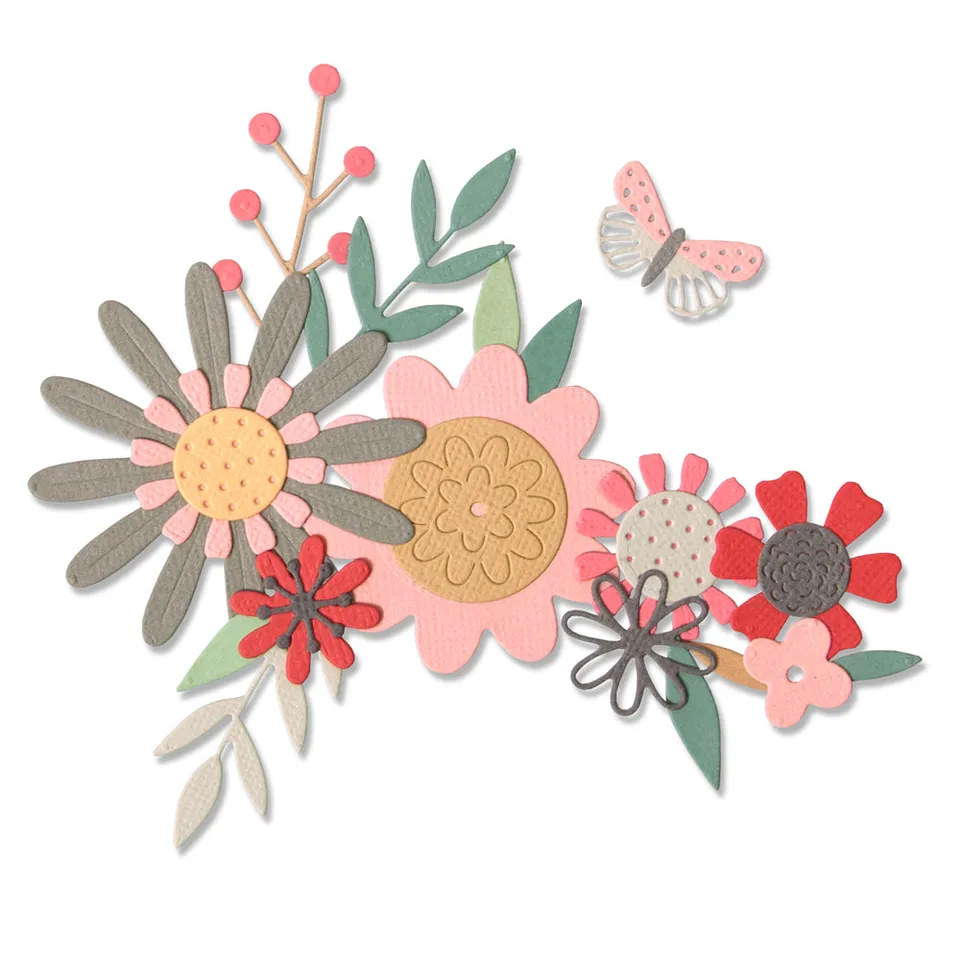 sizzix-thinlits-bold-flora-stanzschablonen-17tlg-blumen-modern image 1