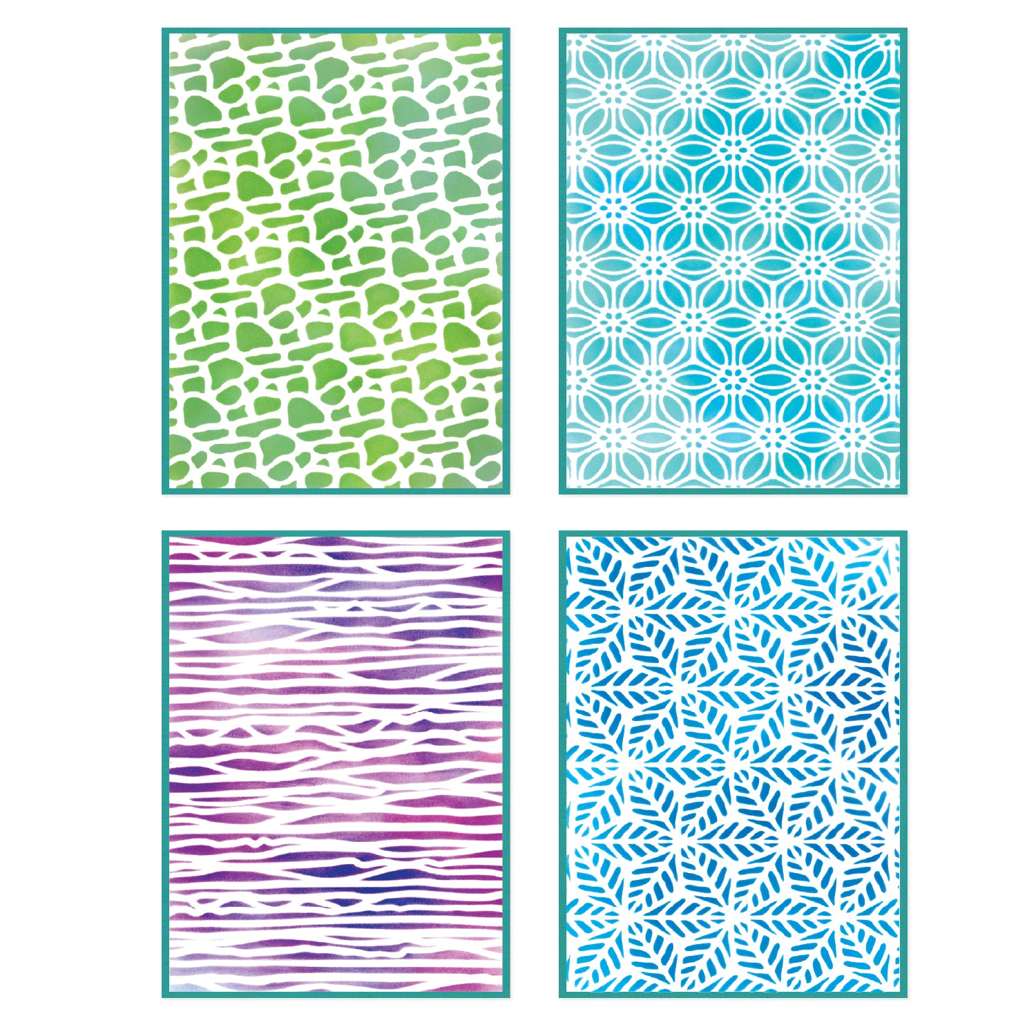 sizzix-a6-background-textures-schablonen-4-tlg-vicki-boutin image 1