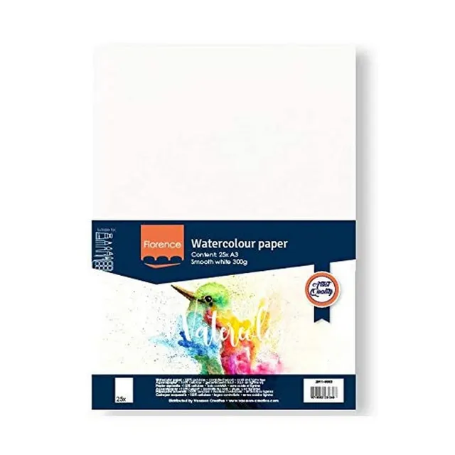 vaessen-florence-aquarellpapier-a3-wei-glatt-300-g-25-blatt image 1
