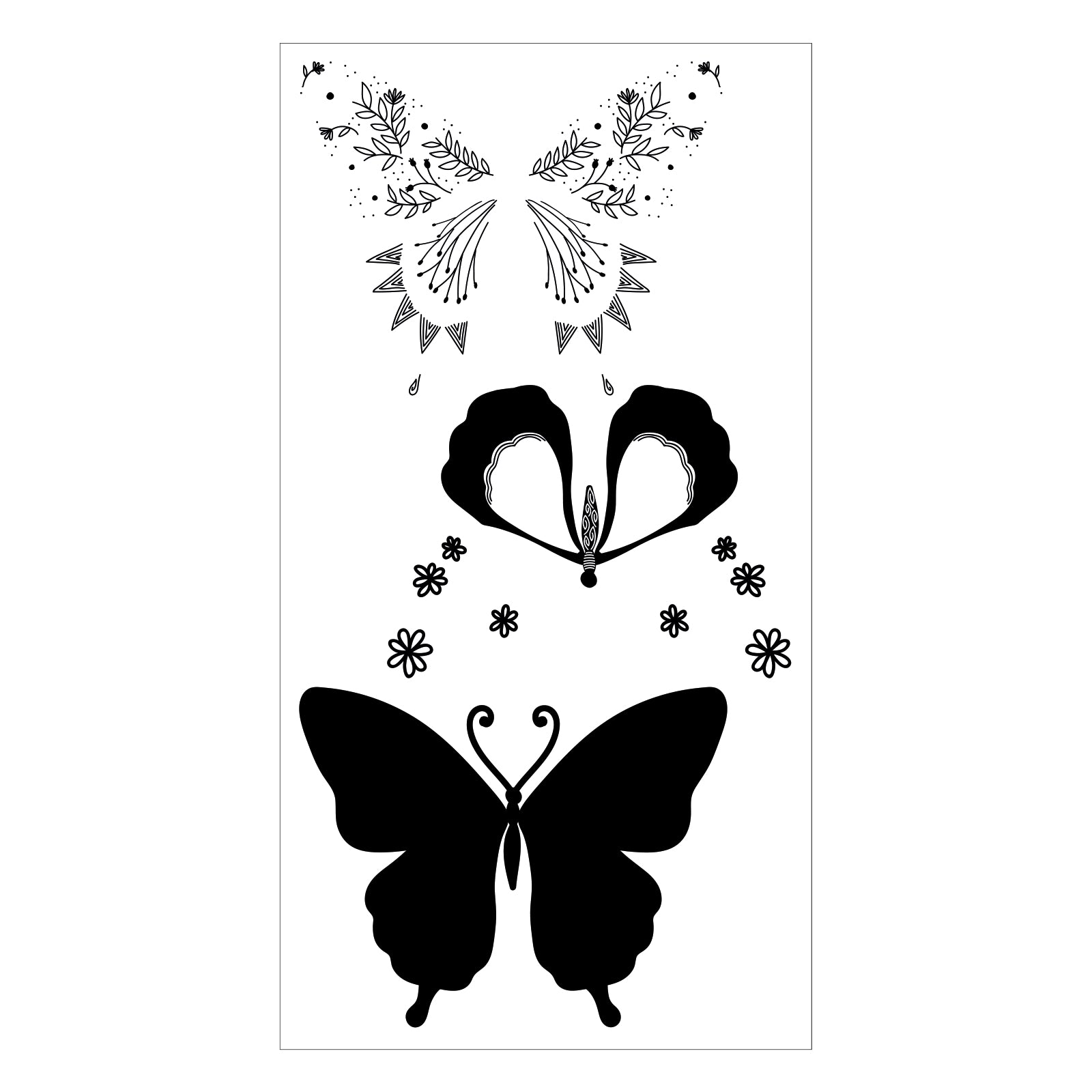 sizzix-layered-stamps-decorated-butterfly-clear-stamps-3er image 2