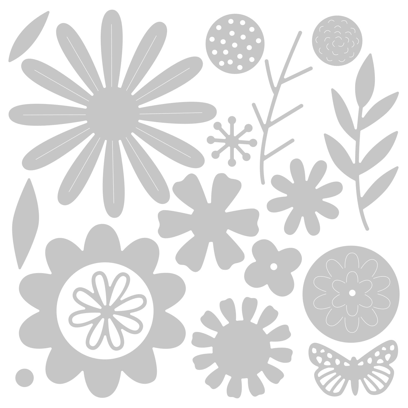 sizzix-thinlits-bold-flora-stanzschablonen-17tlg-blumen-modern image 2