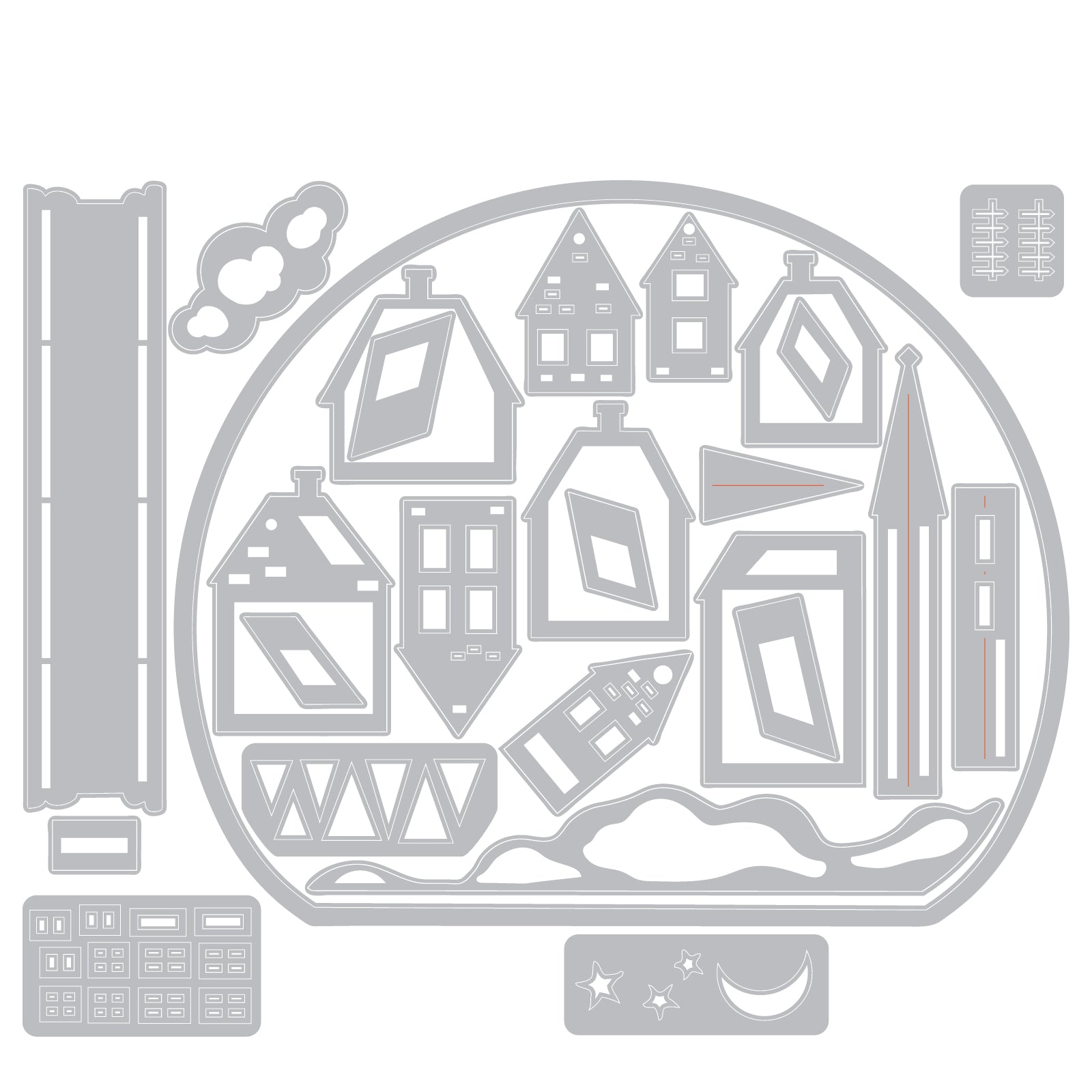 sizzix-thinlits-snowglobe-2-stanzschablonen-26-tlg-winter image 2