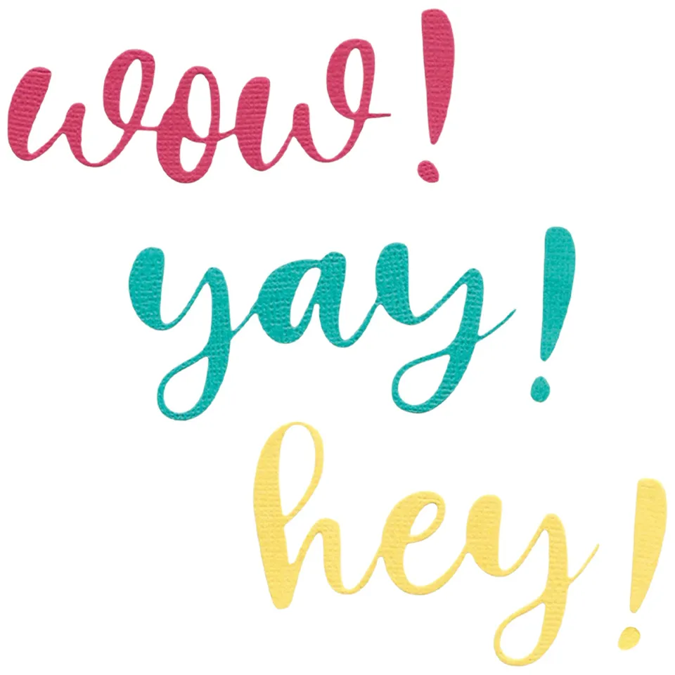 sizzix-thinlits-exclamation-word-dies-stanzschablonen-4er-set-wow-yay image 1