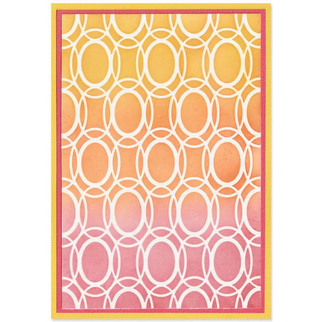 sizzix-a6-stencil-cosmopolitan-golden-rings-2-schablone image 1