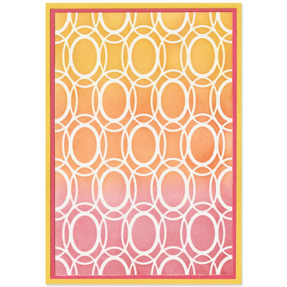 sizzix-a6-stencil-cosmopolitan-golden-rings-2-schablone image 1