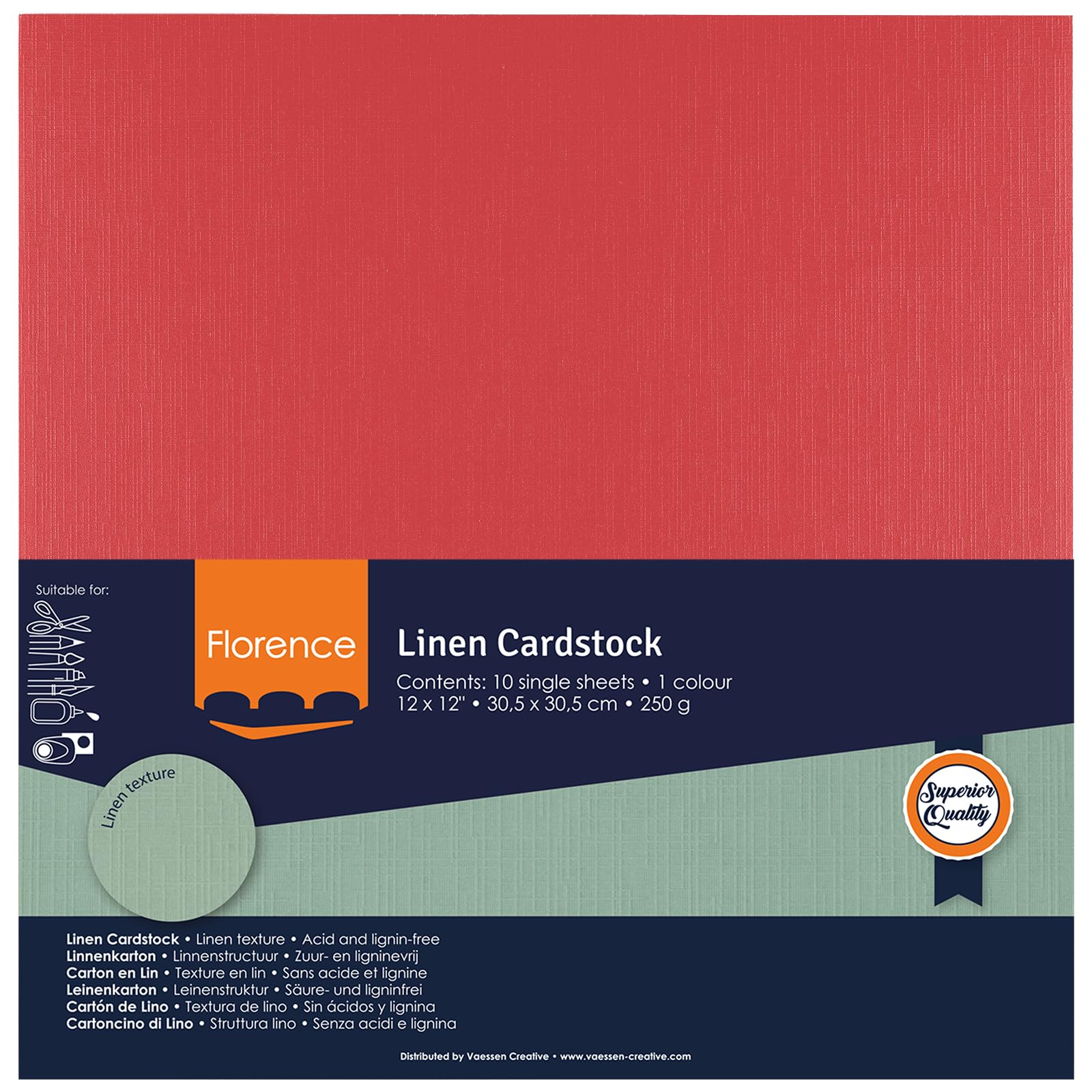 vaessen-creative-florence-tonkarton-leinen-rot-10-bogen-250g image 4