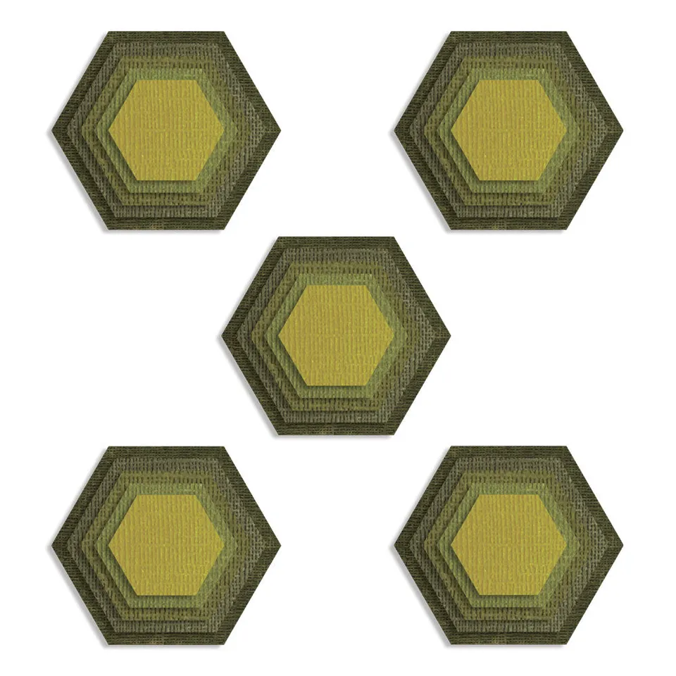sizzix-thinlits-stacked-tiles-hexagons-stanzschablonen-25tlg-tim-holtz image 1