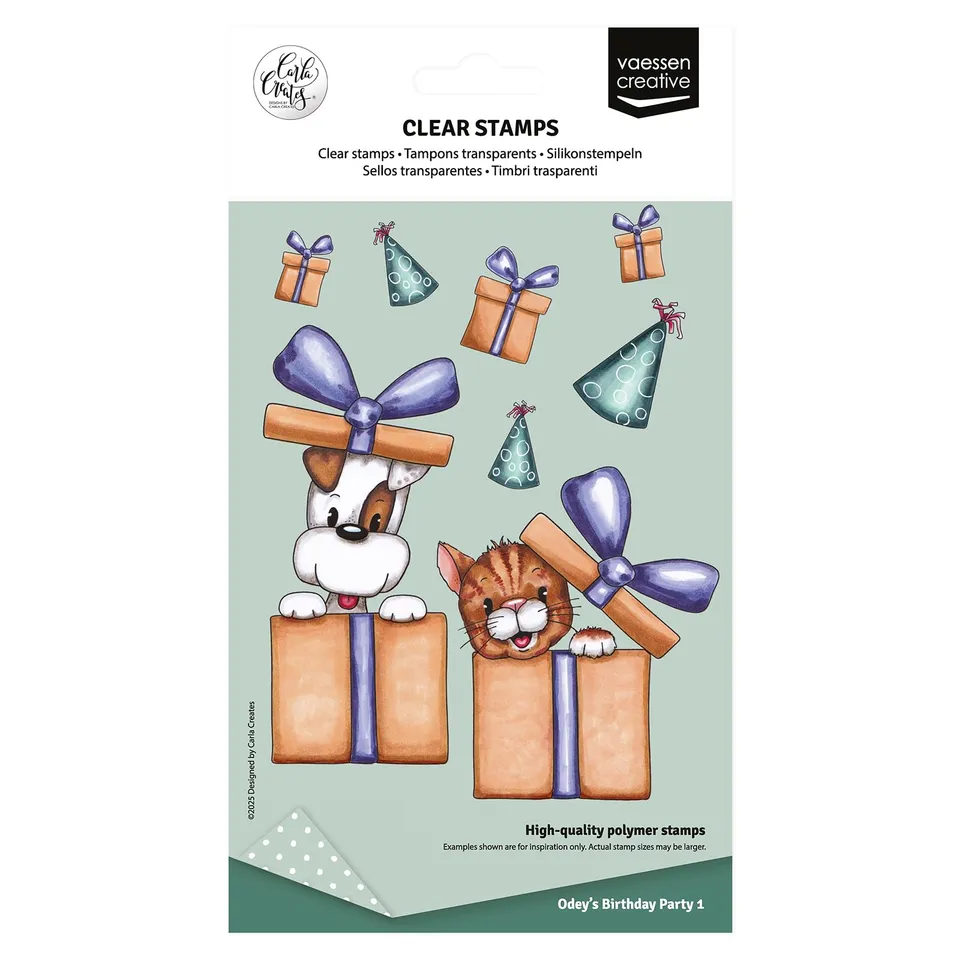 vaessen-creative-cut-easy-silikonstempel-hund-katze-party-10-tlg-a6 image 1
