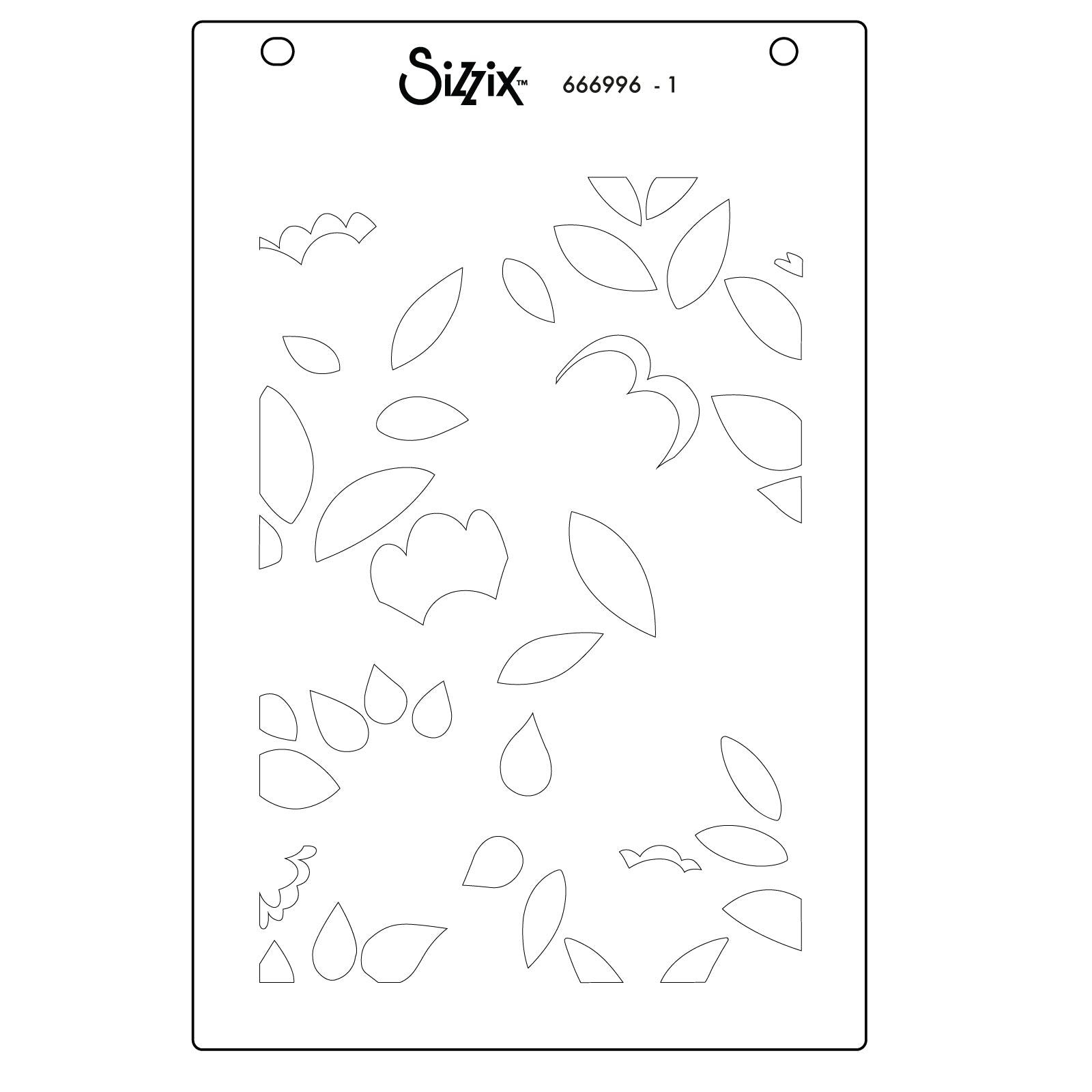 sizzix-layered-stencils-happy-garden-2-schablonen-a6-4er-blumen image 2