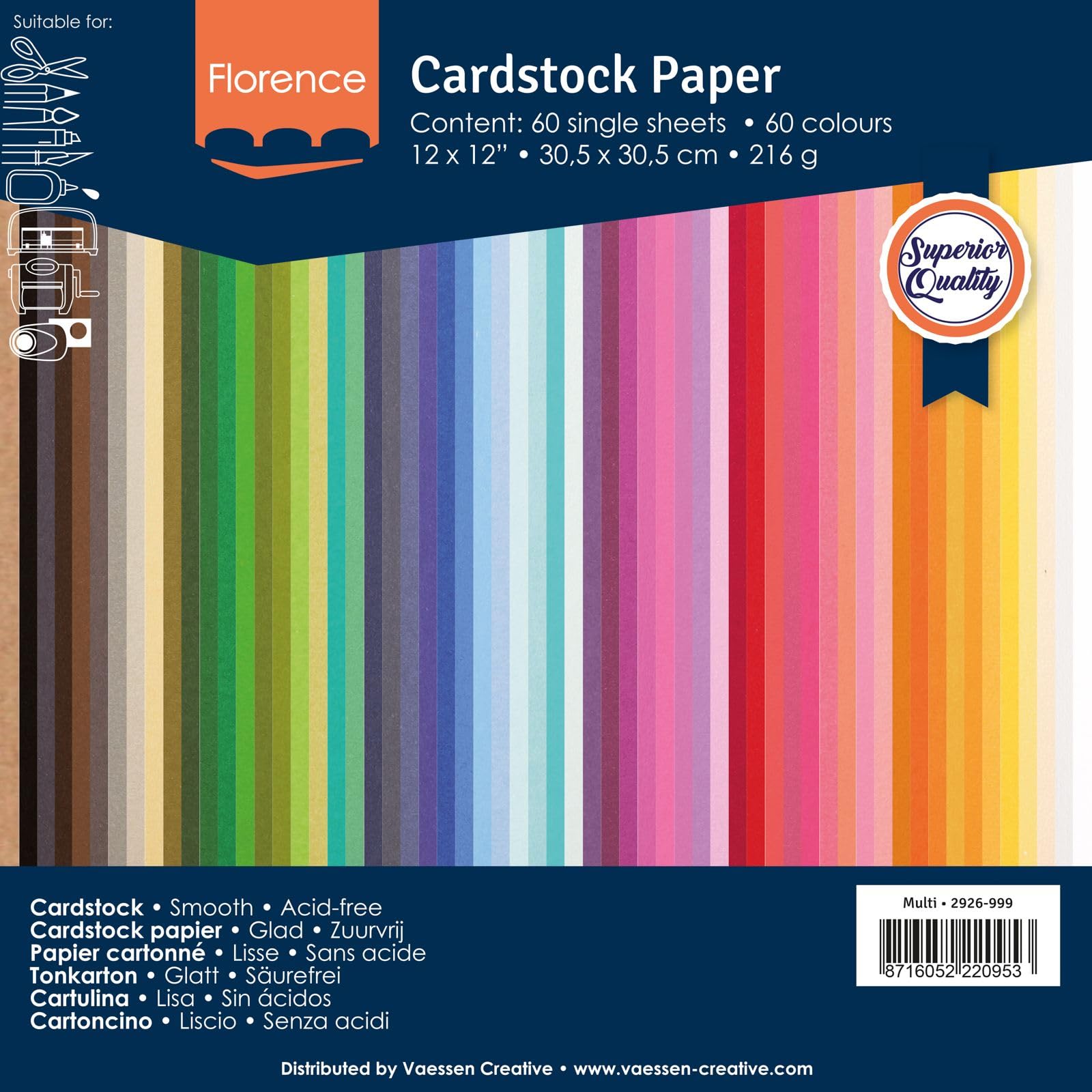 vaessen-florence-tonkarton-30-5x30-5-cm-60-blatt-bunt-216-g image 5