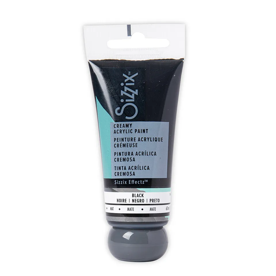 sizzix-effectz-acrylfarbe-schwarz-matt-60ml-deckend image 1