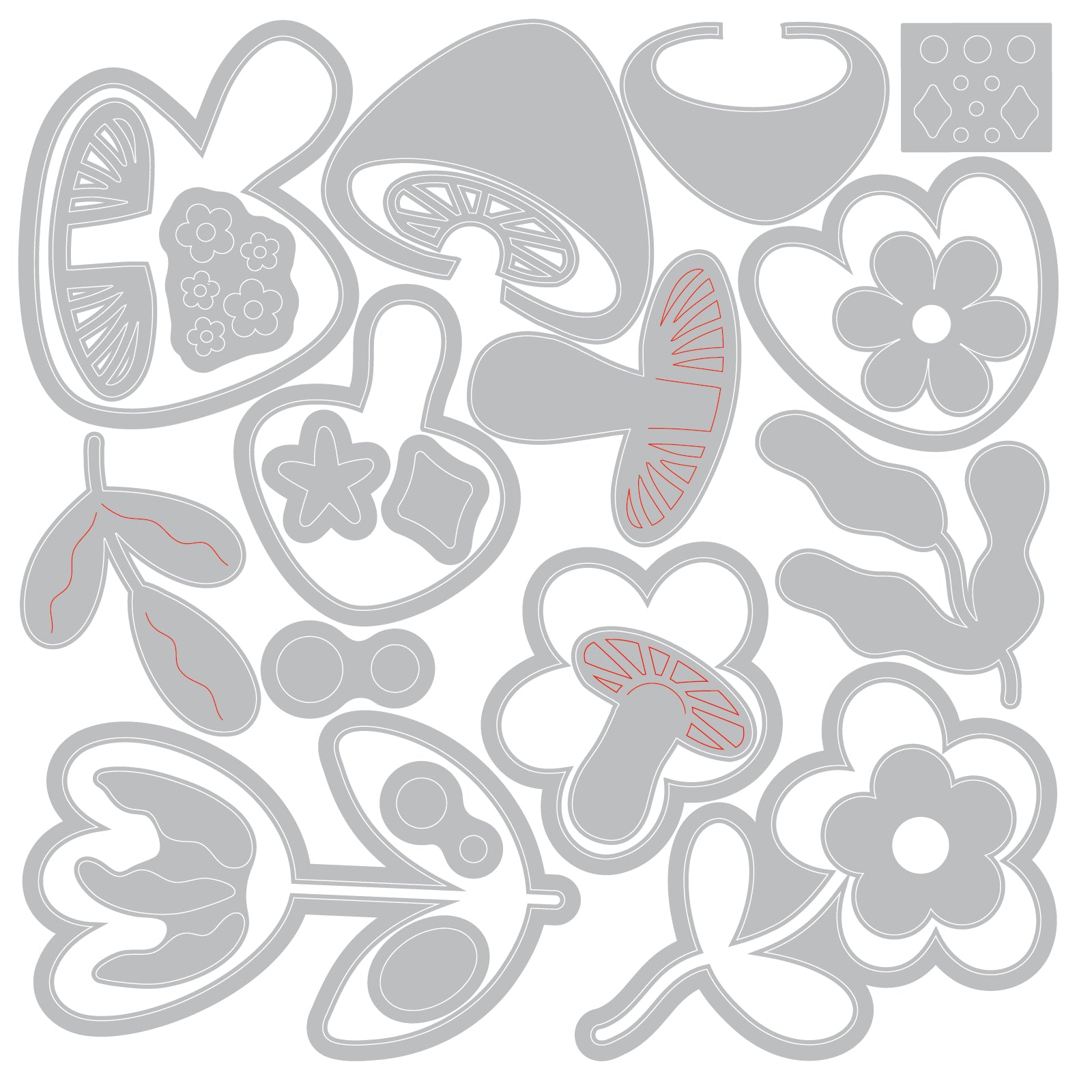sizzix-thinlits-happy-florals-stanzschablonen-24-teilig-blumen image 2