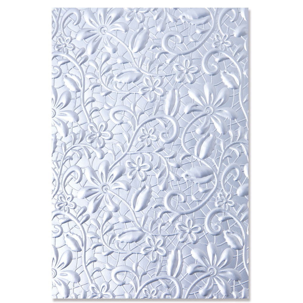 sizzix-3-d-lacey-pr-gefolder-florale-spitze image 1